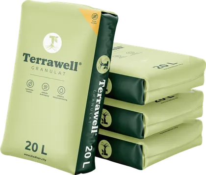 Stack of Terrawell® Granulate bags