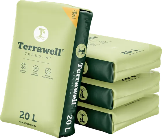 Stack of Terrawell® Granulate bags